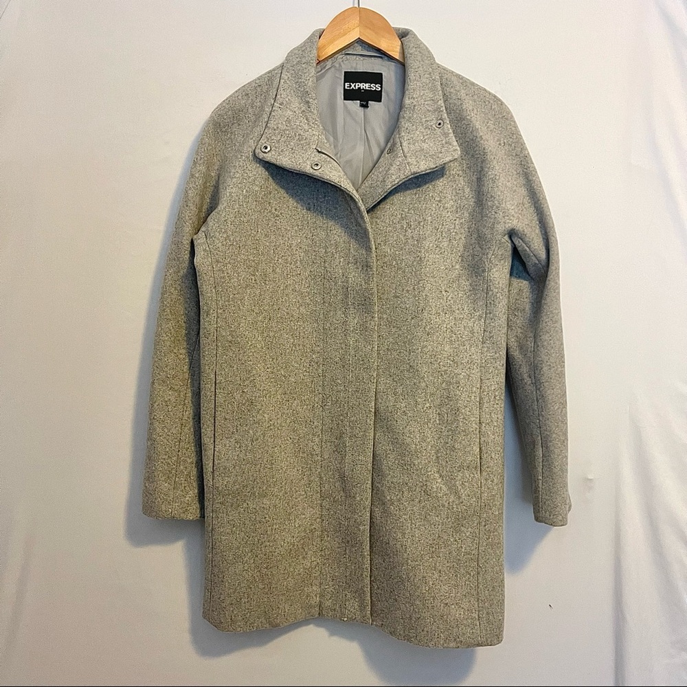 Express gray pea coat size S